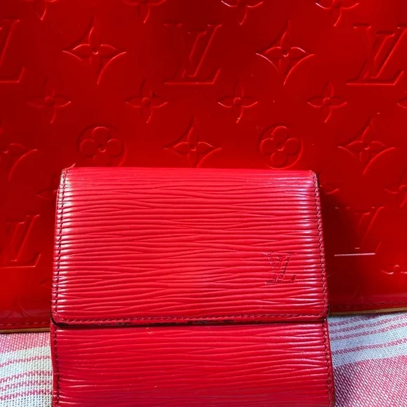 RED LV Vernis purse houston & LV Elise epi wallet Firm on price - Picture 12 of 14